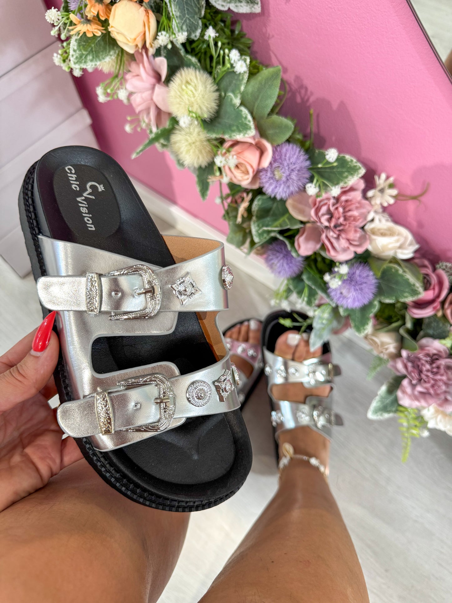 Chinelo silver