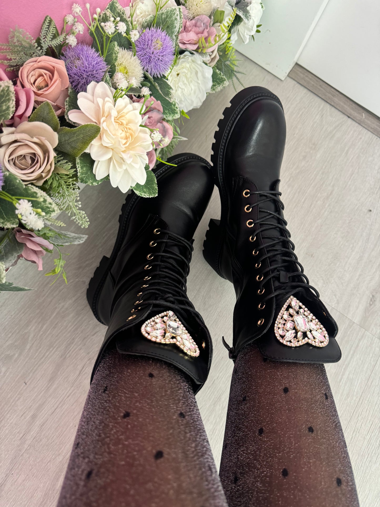 Collants brilhantes com bolinhas