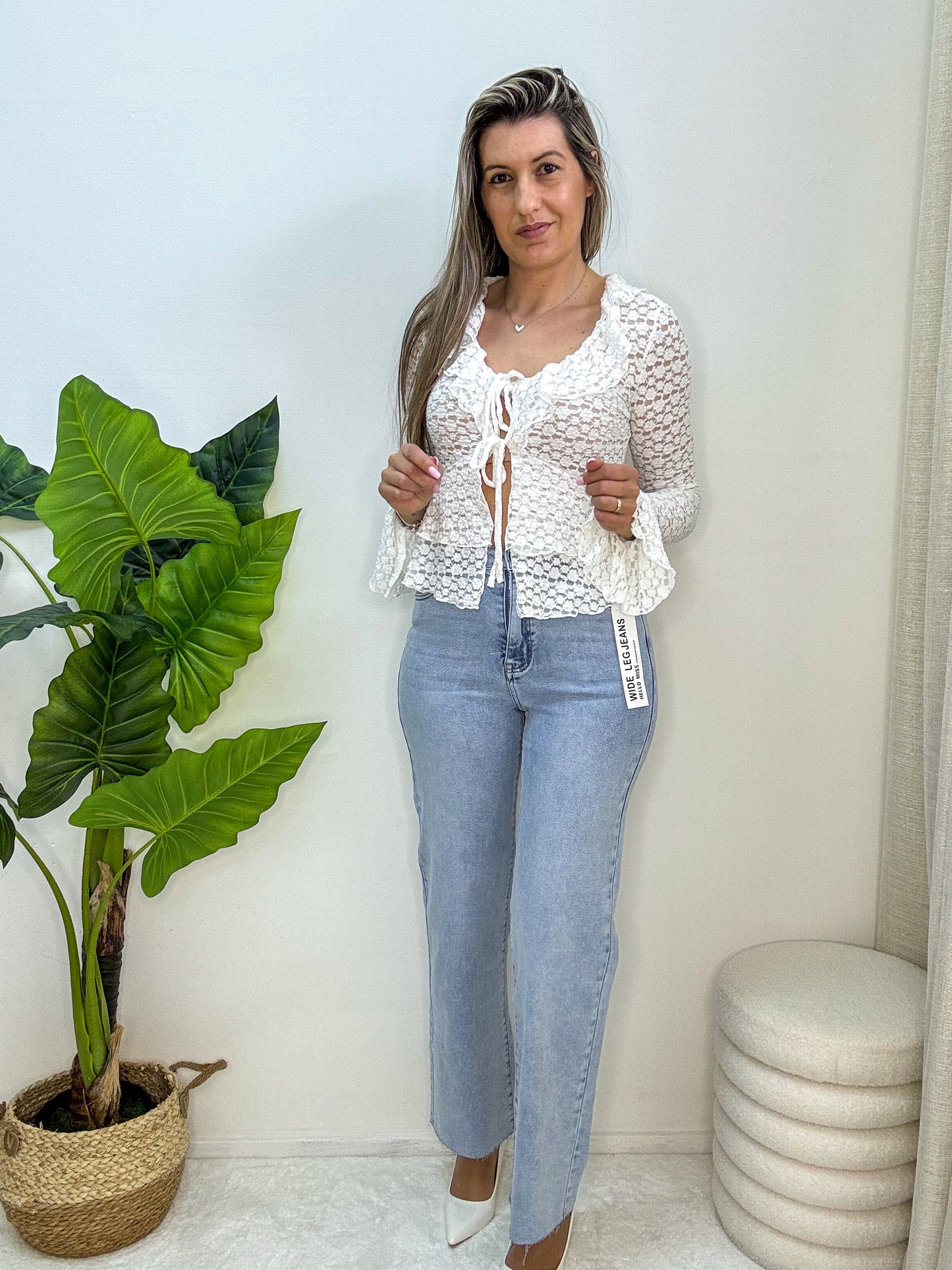 Wide leg pants with sparkles -5kg