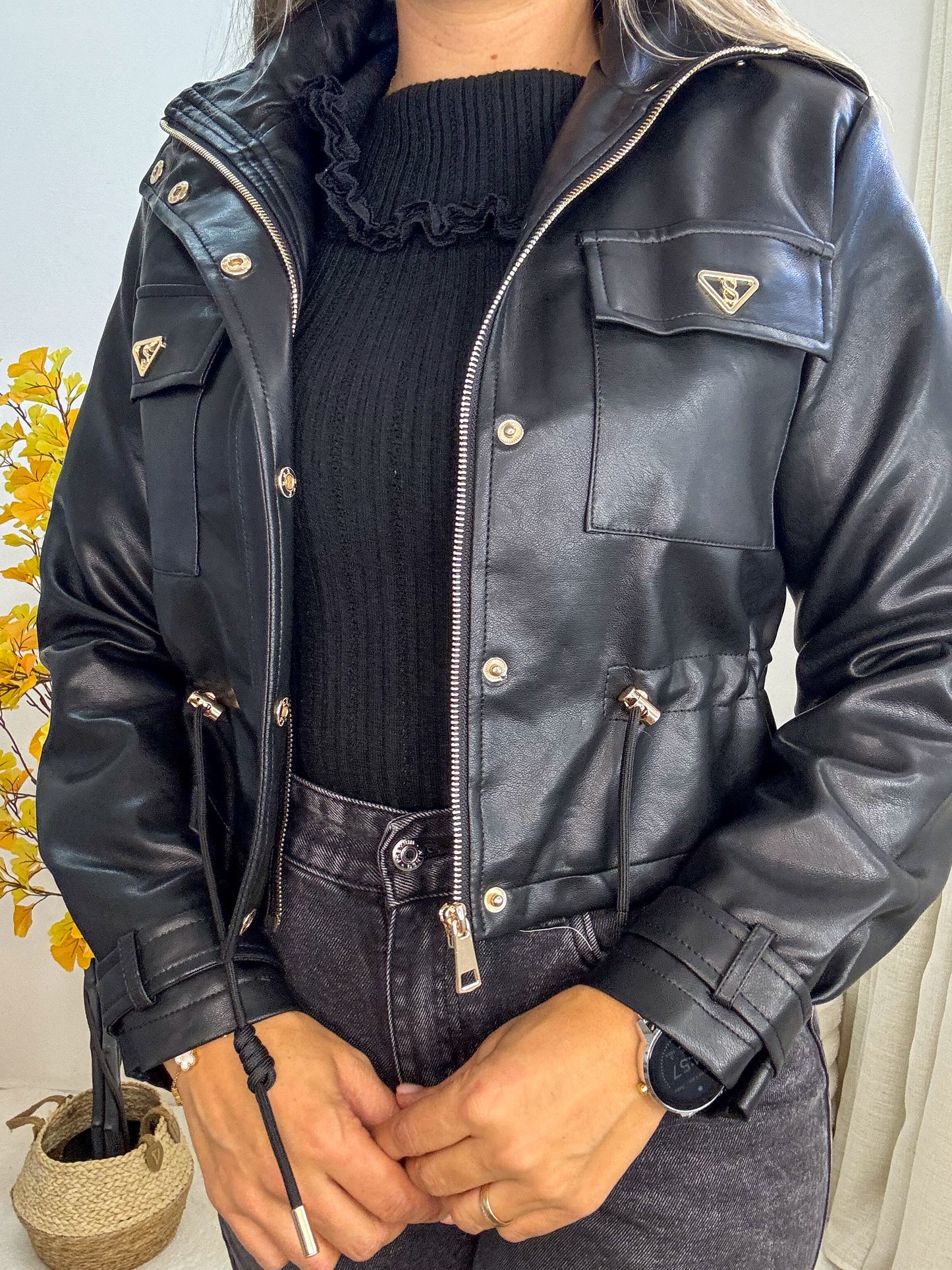 Casaca de pele sintética Lia