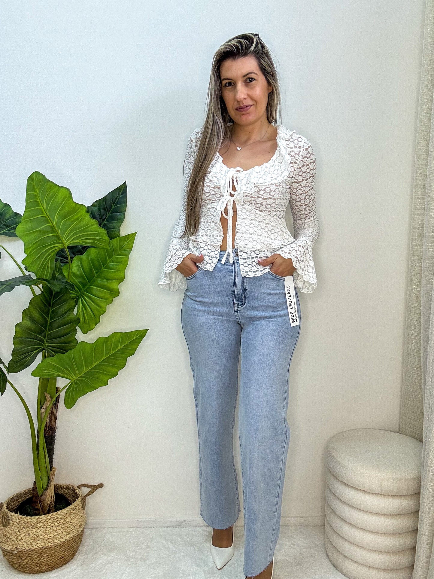 Wide leg pants with sparkles -5kg