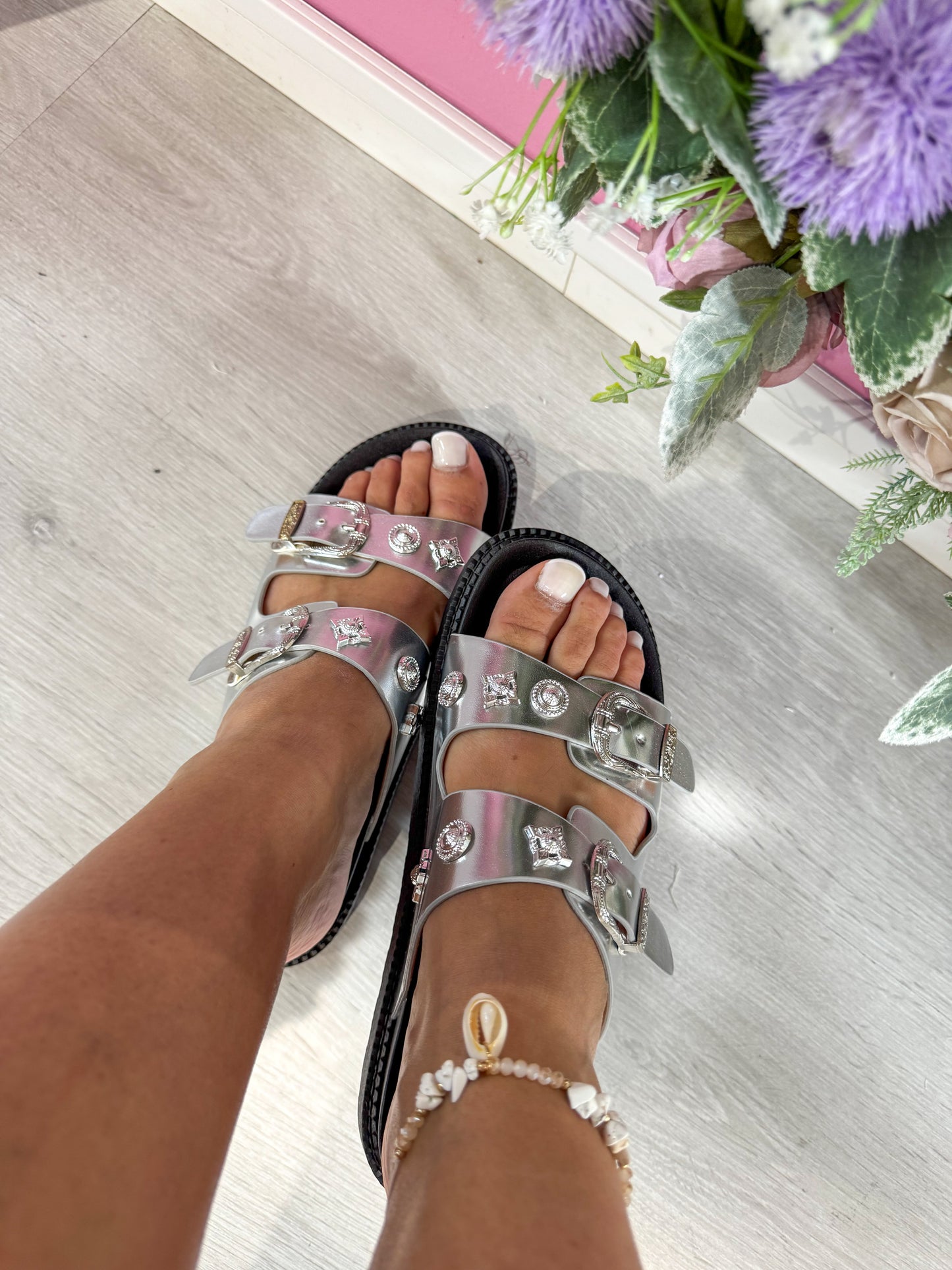 Chinelo silver