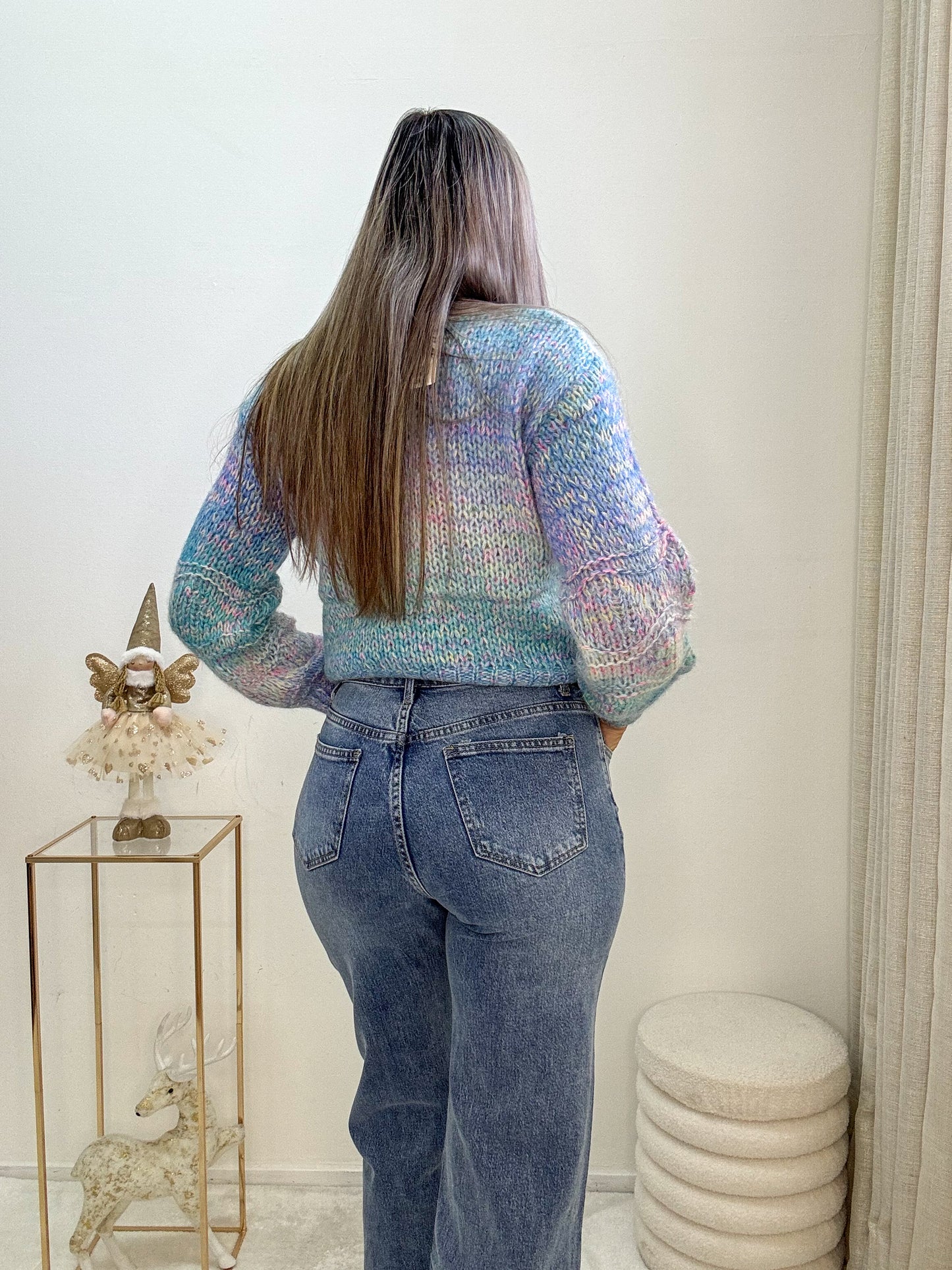 Calça wide leg Ganga média