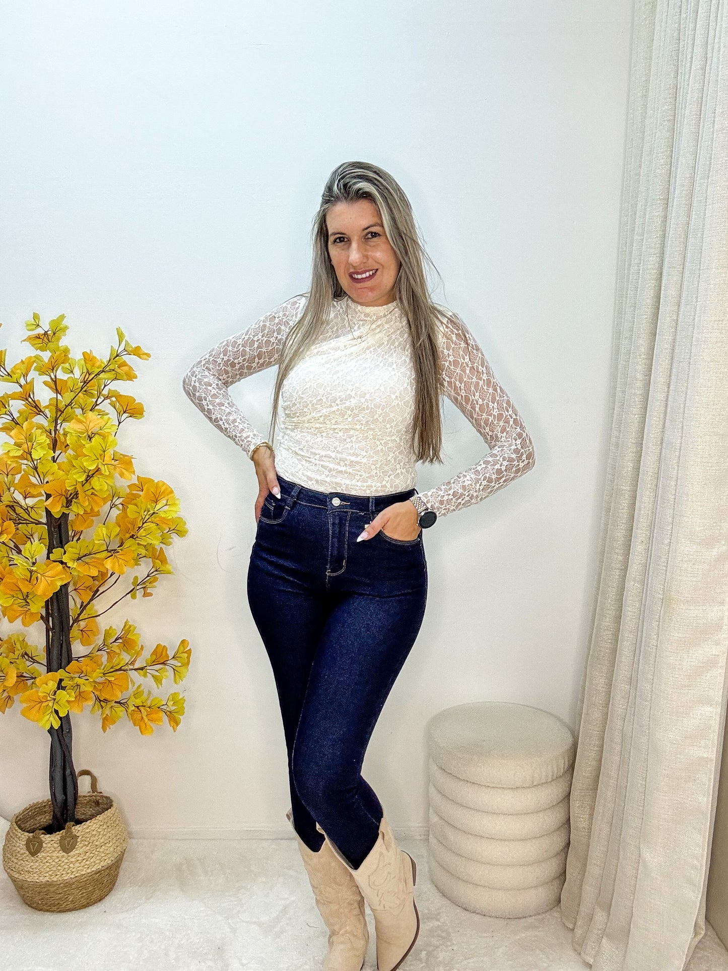 Calça skinny push up -5kg