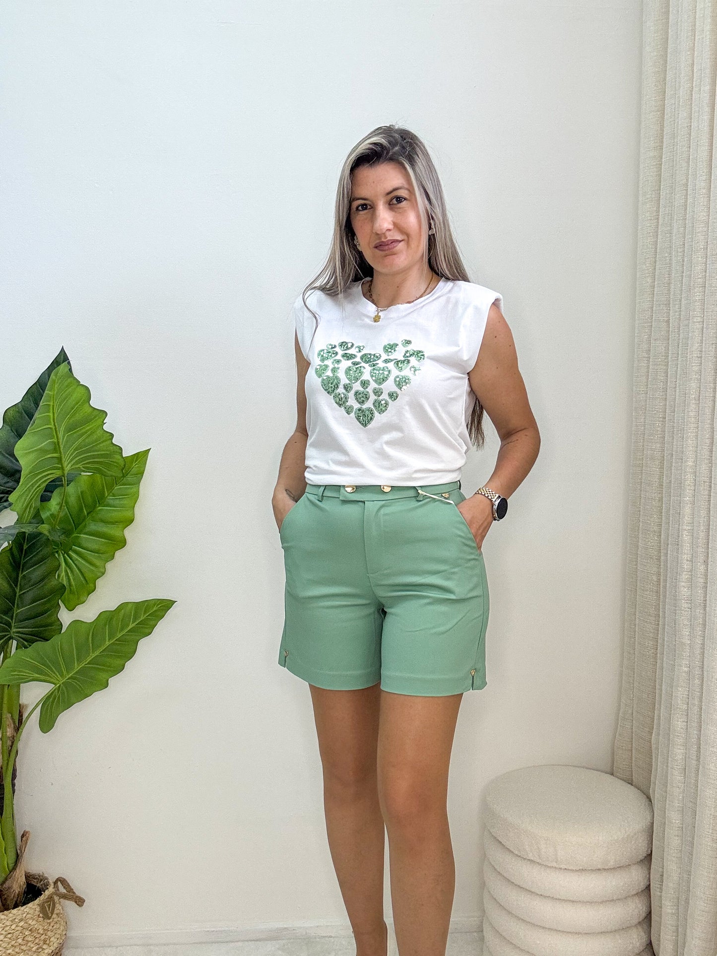 T shirt corações