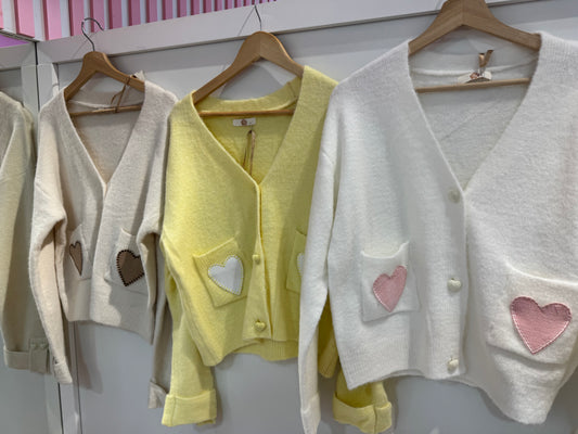 Cardigan corações