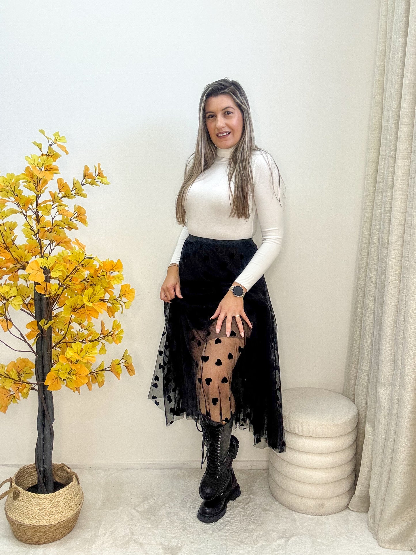 Saia tule corações TU