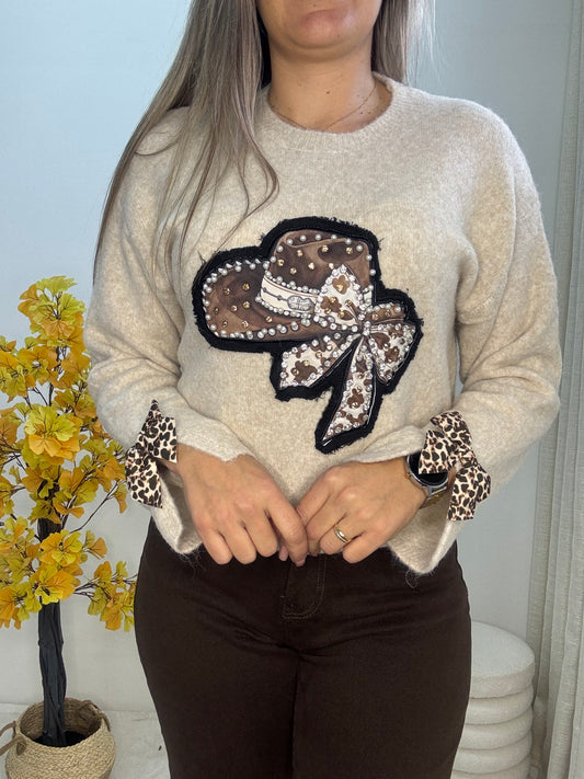 Camisola chapéu e laço