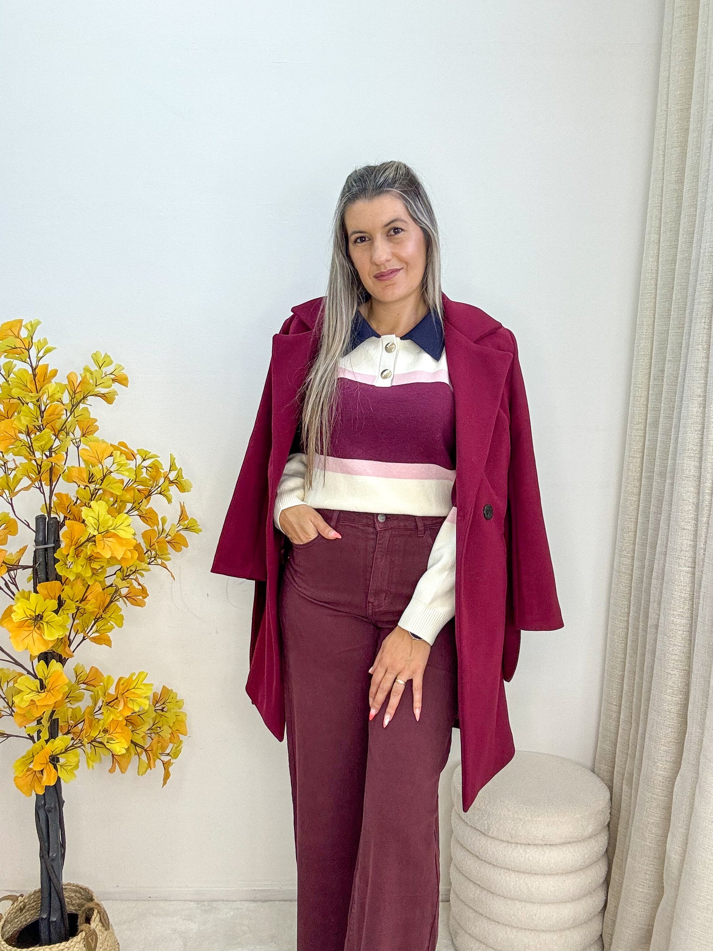 Casaco fazenda forrado comprimento médio