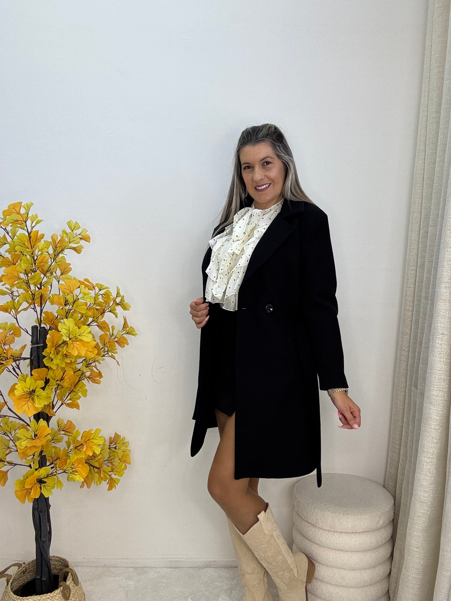 Casaco fazenda forrado comprimento médio